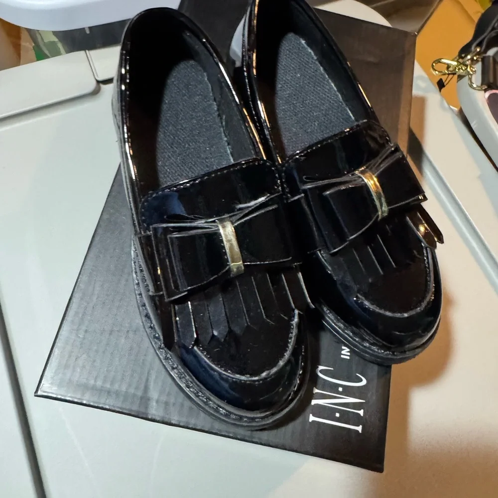 New in Box INC Girls Black Patent Kids Dress‎ Shoes Holiday Special Occasion